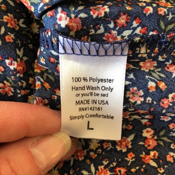 BNWT LuLaRoe Jill Skirt Size L Navy & Floral Print - Picture 7 of 8